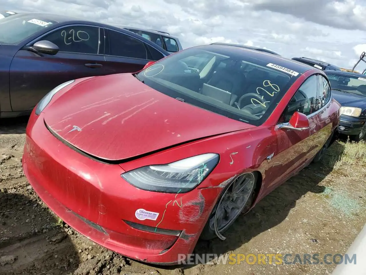 1 Фотография поврежденного автомобиля 5YJ3E1EA2KF305624 TESLA MODEL 3 2019