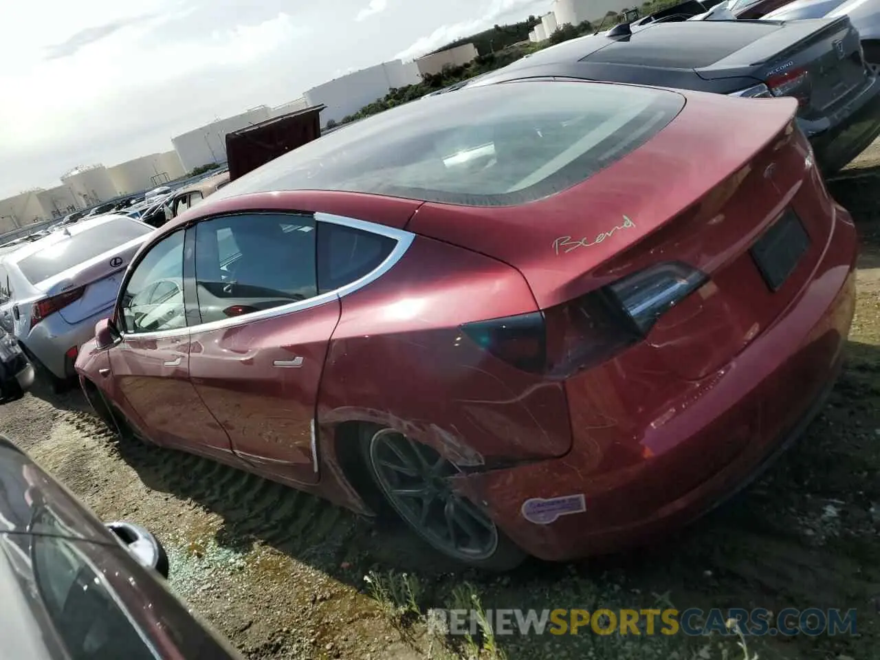 2 Фотография поврежденного автомобиля 5YJ3E1EA2KF305624 TESLA MODEL 3 2019