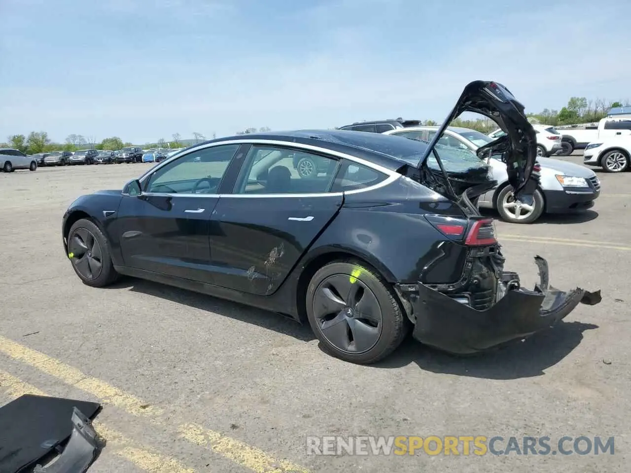 2 Photograph of a damaged car 5YJ3E1EA2KF397818 TESLA MODEL 3 2019