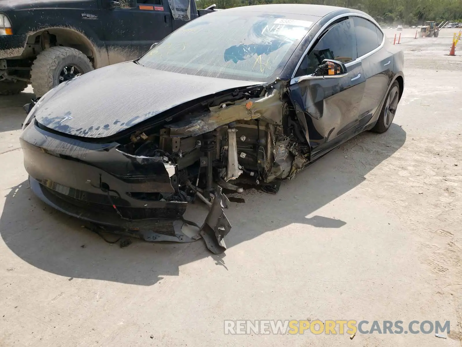2 Photograph of a damaged car 5YJ3E1EA2KF399441 TESLA MODEL 3 2019