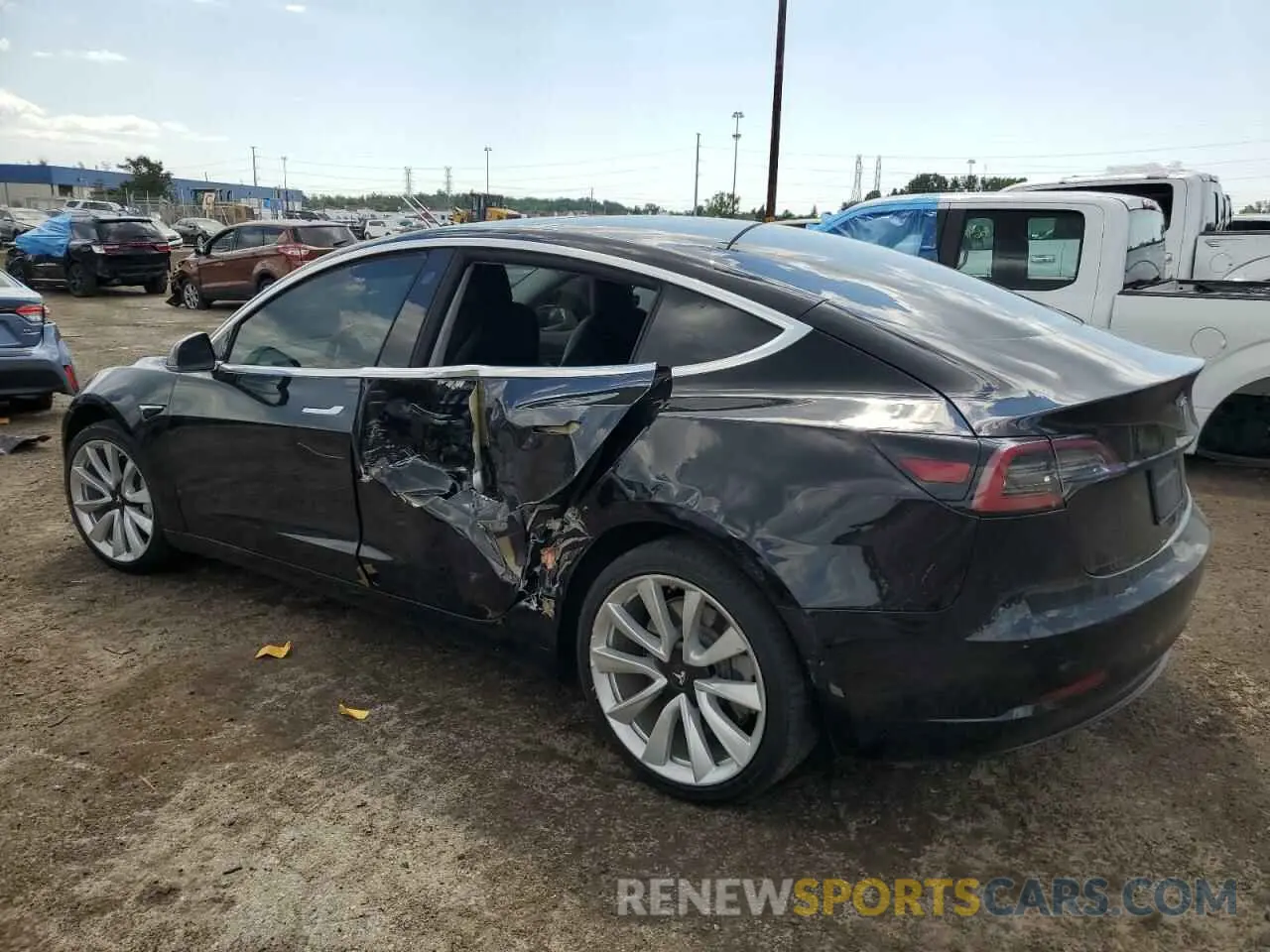 2 Фотография поврежденного автомобиля 5YJ3E1EA2KF412432 TESLA MODEL 3 2019