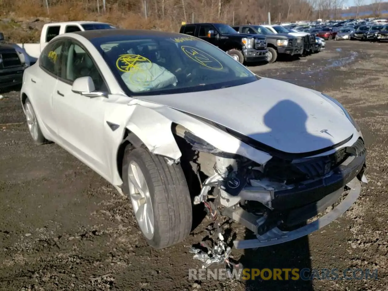 1 Photograph of a damaged car 5YJ3E1EA2KF472629 TESLA MODEL 3 2019