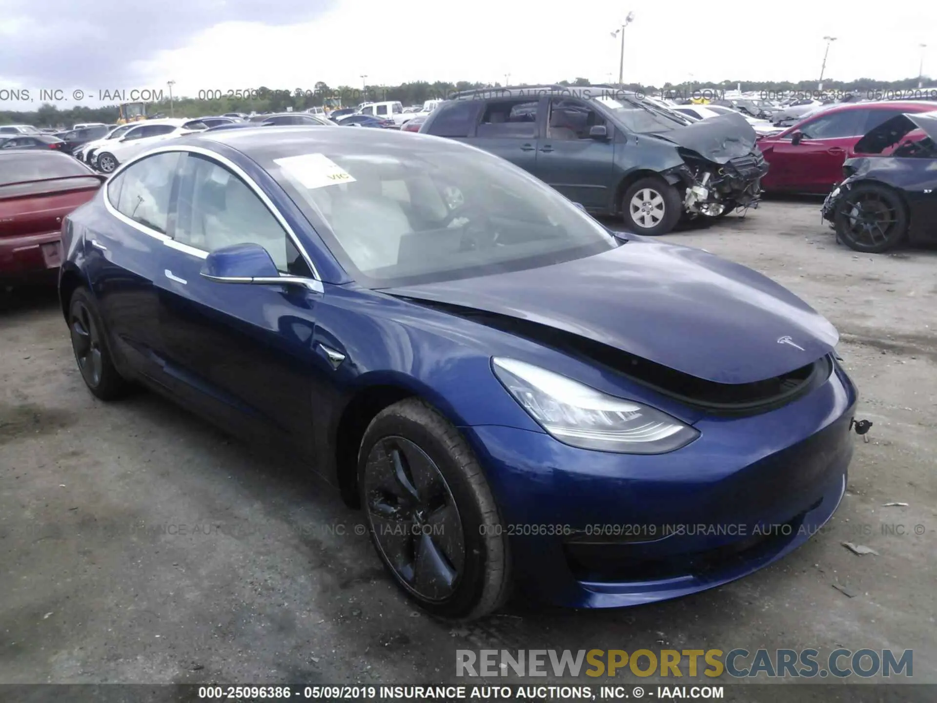 1 Photograph of a damaged car 5YJ3E1EA3KF312355 TESLA MODEL 3 2019