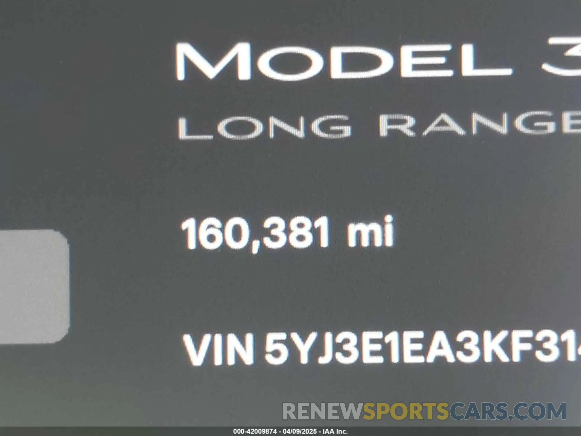 15 Photograph of a damaged car 5YJ3E1EA3KF314882 TESLA MODEL 3 2019