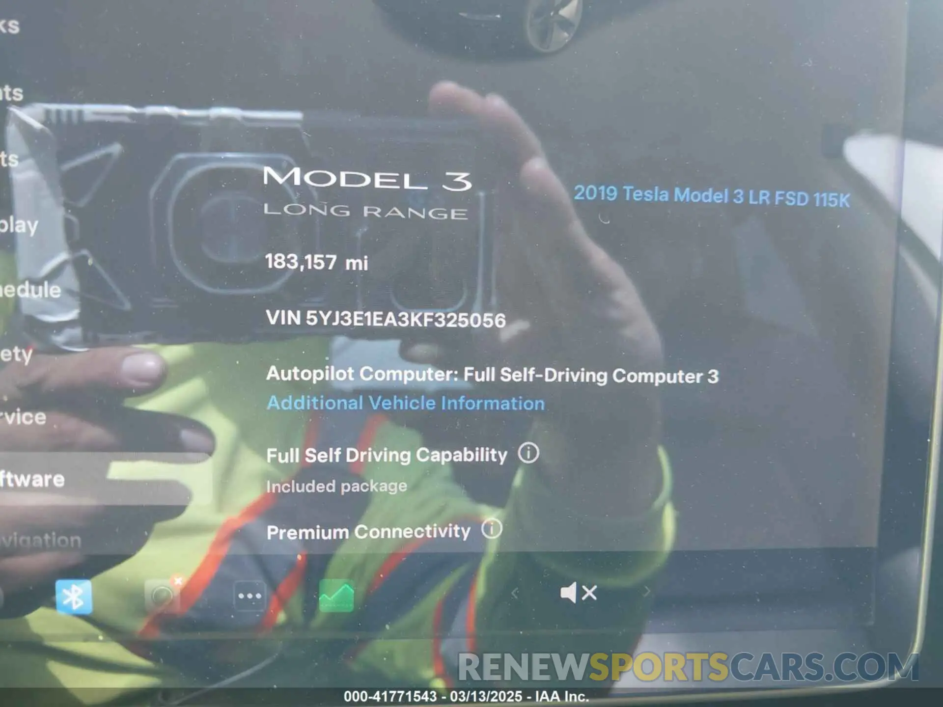 15 Фотография поврежденного автомобиля 5YJ3E1EA3KF325056 TESLA MODEL 3 2019