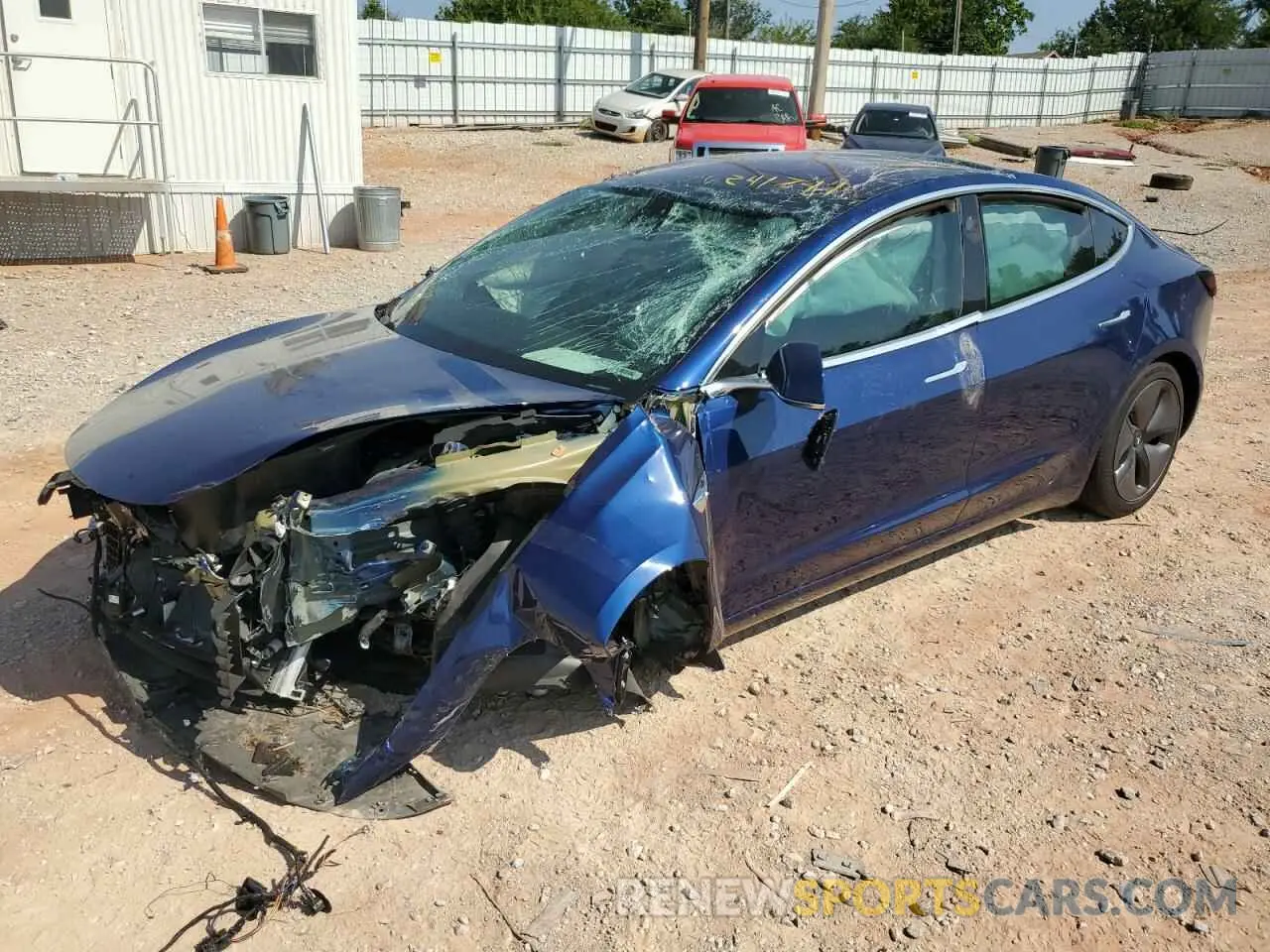 1 Photograph of a damaged car 5YJ3E1EA3KF326143 TESLA MODEL 3 2019