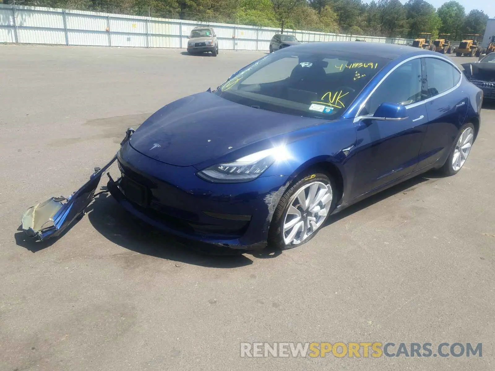 2 Photograph of a damaged car 5YJ3E1EA3KF402198 TESLA MODEL 3 2019