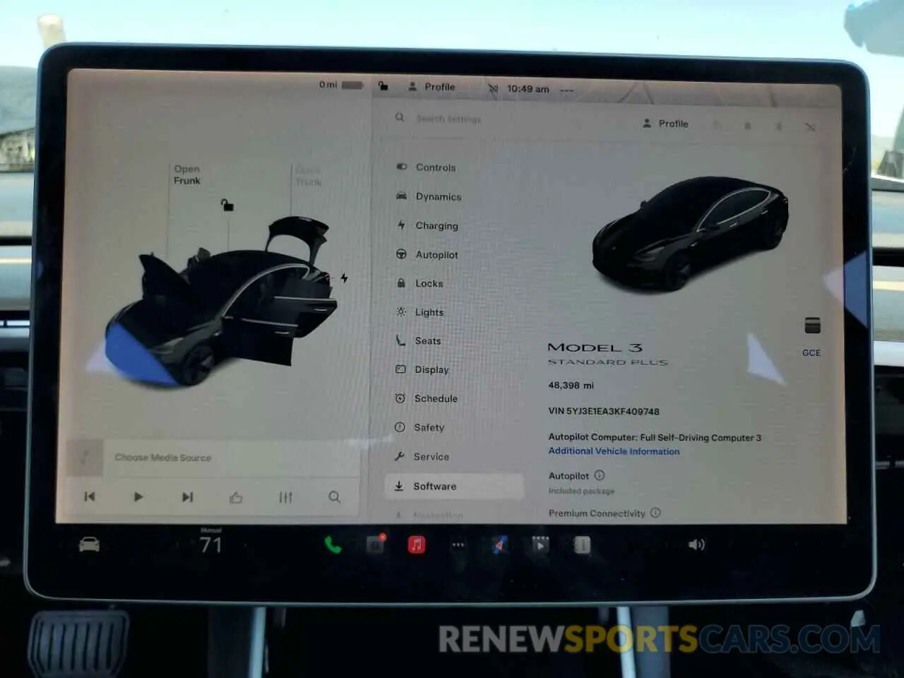 9 Фотография поврежденного автомобиля 5YJ3E1EA3KF409748 TESLA MODEL 3 2019
