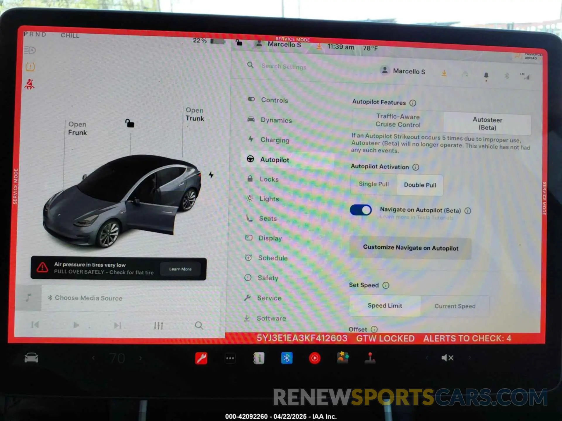 7 Photograph of a damaged car 5YJ3E1EA3KF412603 TESLA MODEL 3 2019