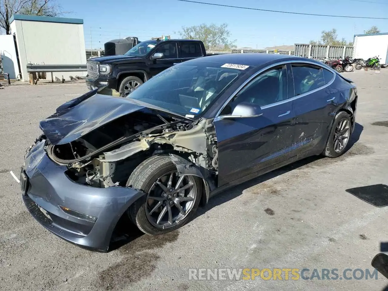 1 Photograph of a damaged car 5YJ3E1EA4KF190265 TESLA MODEL 3 2019