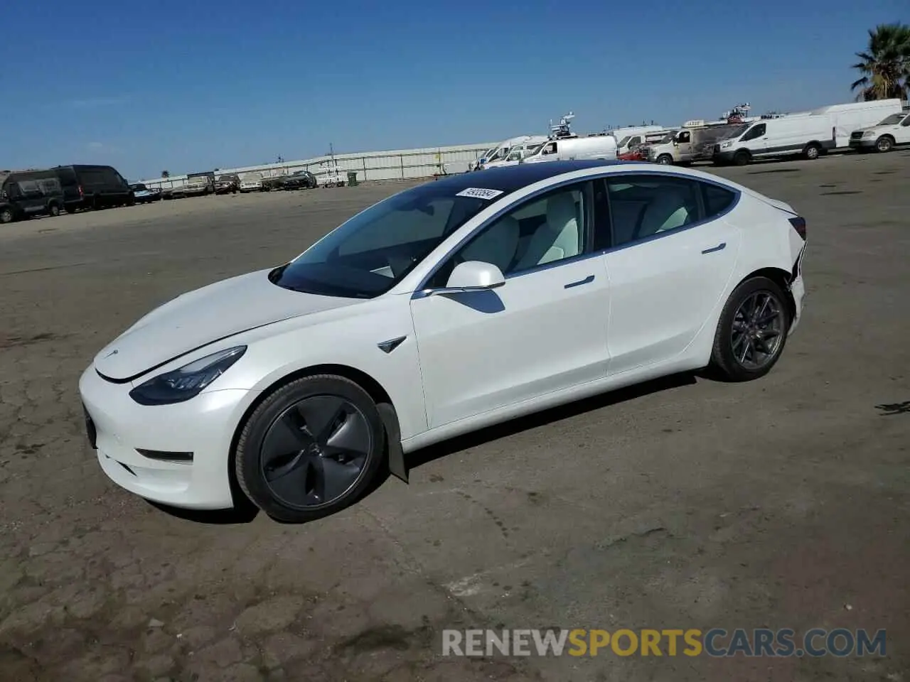 1 Photograph of a damaged car 5YJ3E1EA4KF302160 TESLA MODEL 3 2019