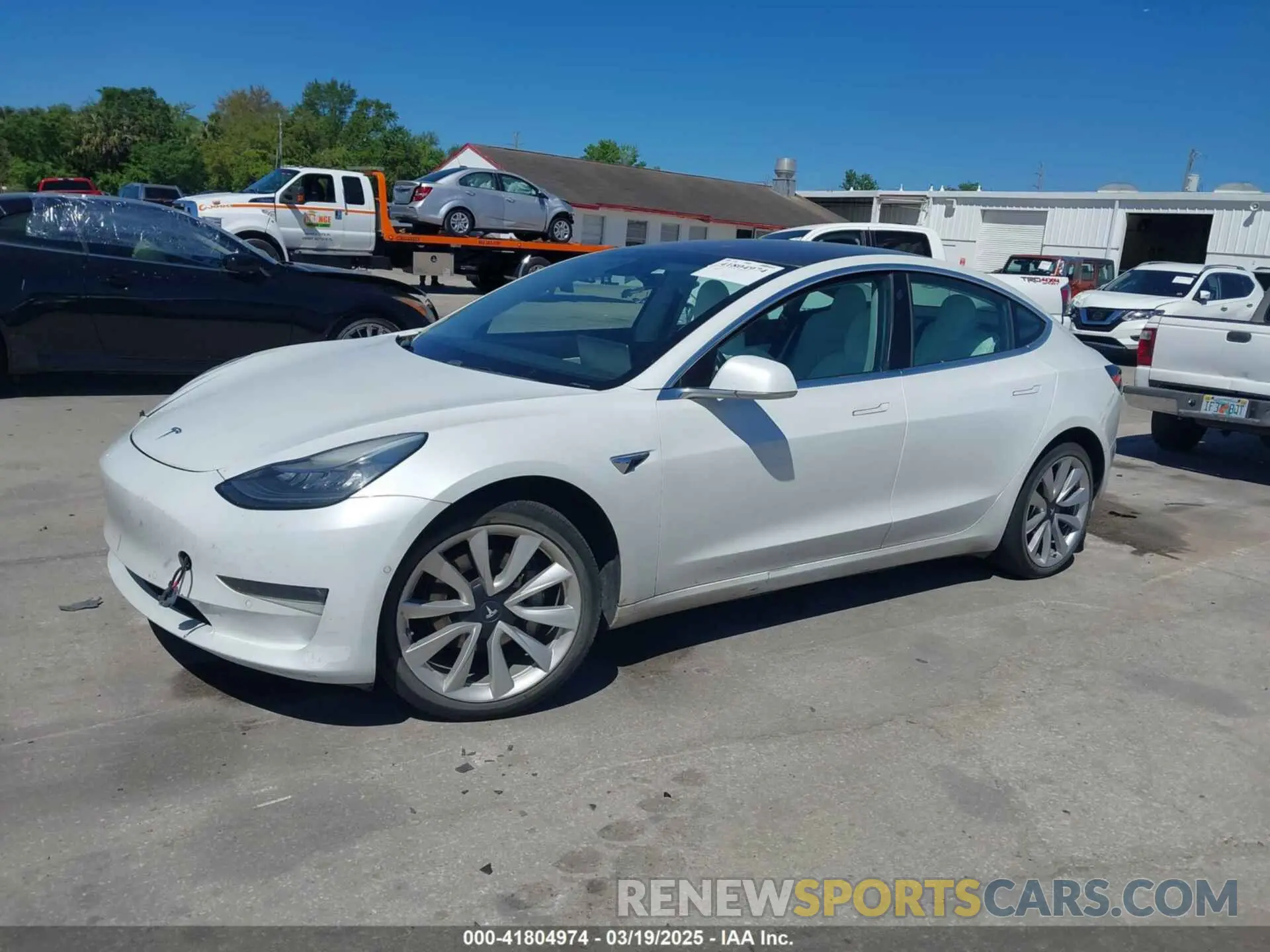 2 Photograph of a damaged car 5YJ3E1EA4KF323767 TESLA MODEL 3 2019