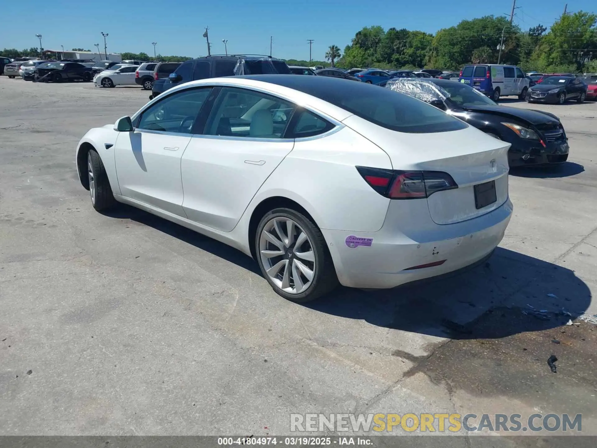 3 Photograph of a damaged car 5YJ3E1EA4KF323767 TESLA MODEL 3 2019