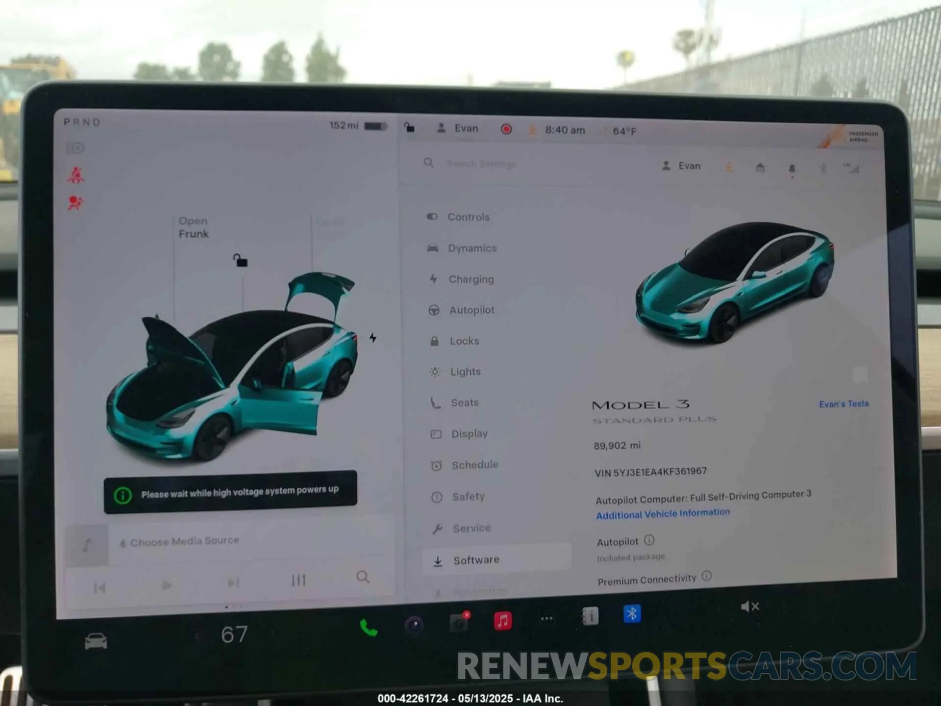 18 Photograph of a damaged car 5YJ3E1EA4KF361967 TESLA MODEL 3 2019