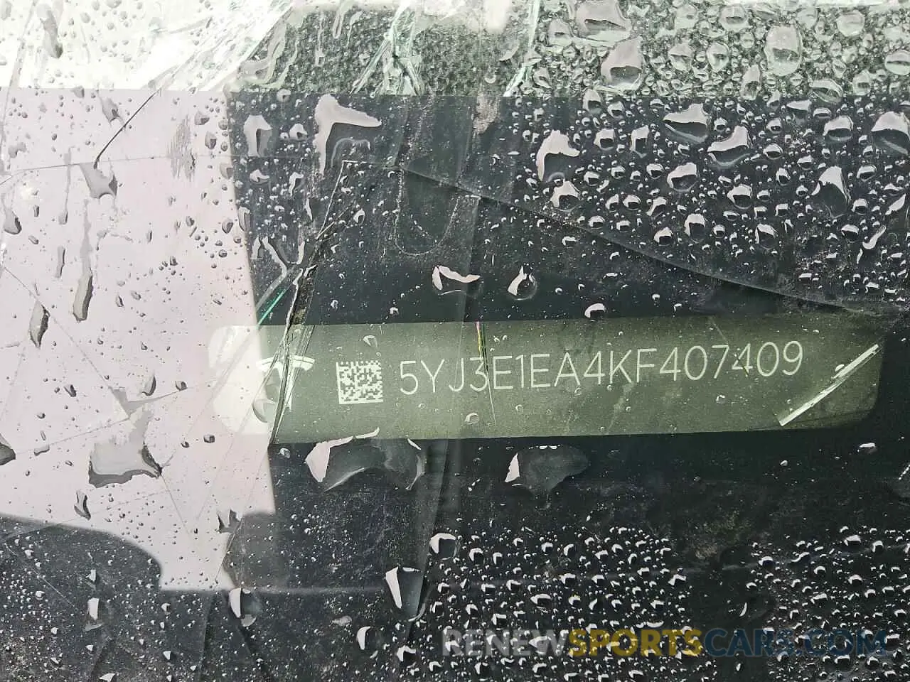 13 Photograph of a damaged car 5YJ3E1EA4KF407409 TESLA MODEL 3 2019