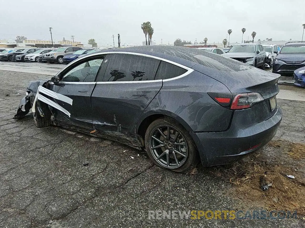 2 Photograph of a damaged car 5YJ3E1EA4KF407409 TESLA MODEL 3 2019