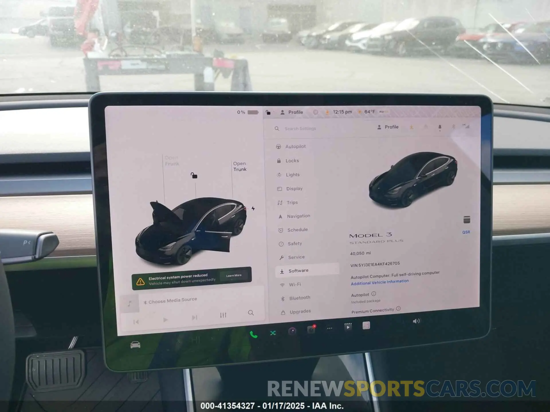 19 Photograph of a damaged car 5YJ3E1EA4KF426705 TESLA MODEL 3 2019