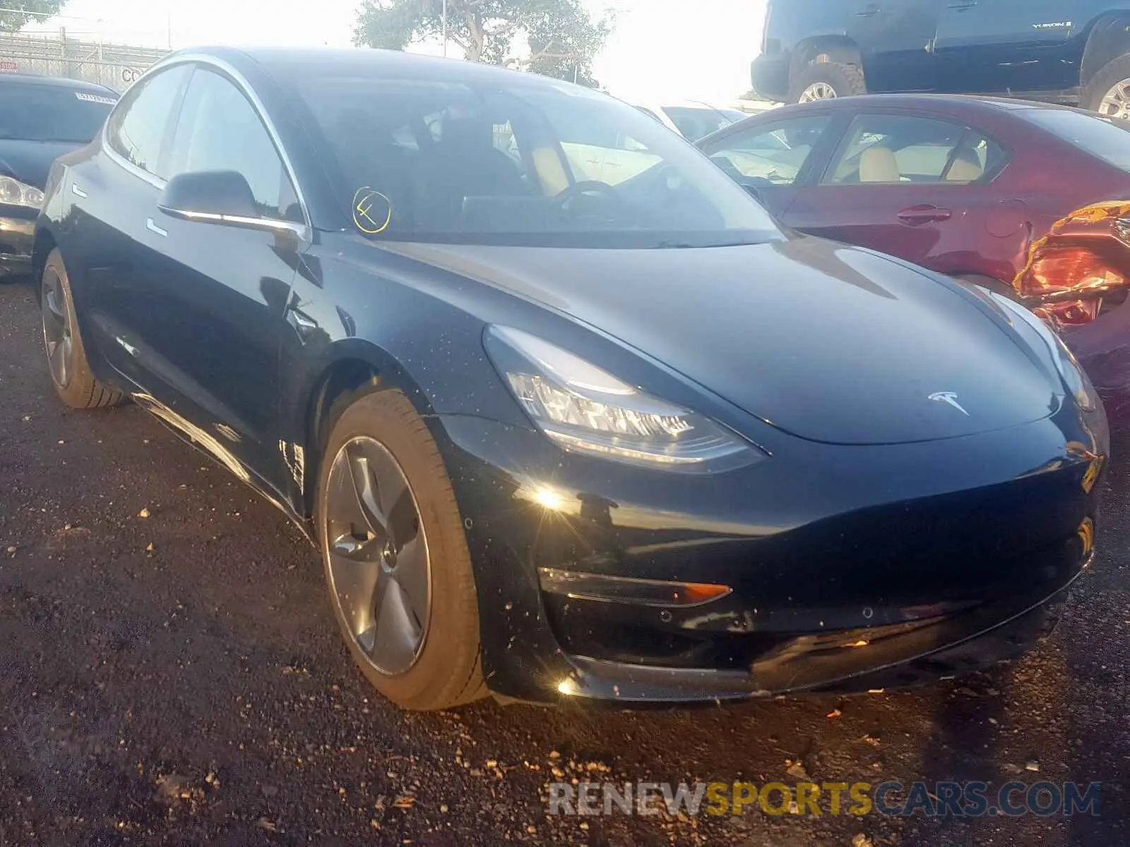 1 Photograph of a damaged car 5YJ3E1EA5KF297986 TESLA MODEL 3 2019