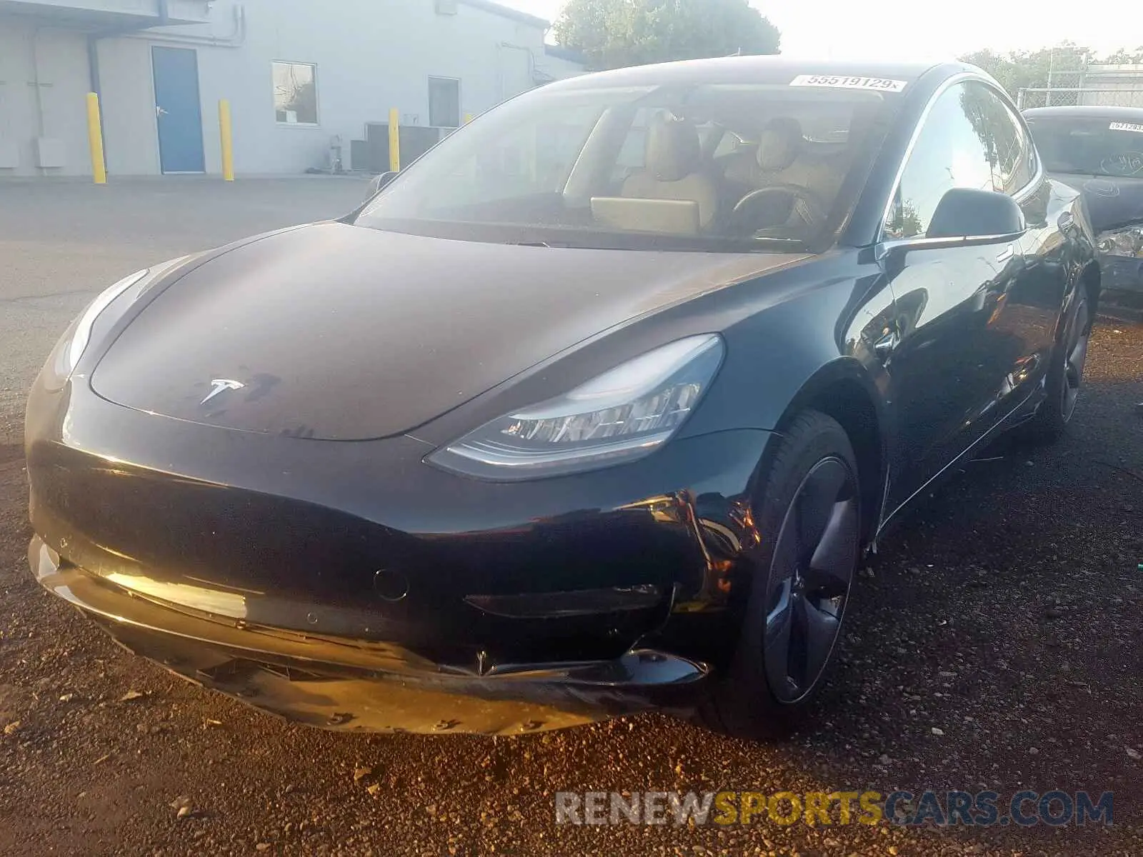 2 Photograph of a damaged car 5YJ3E1EA5KF297986 TESLA MODEL 3 2019
