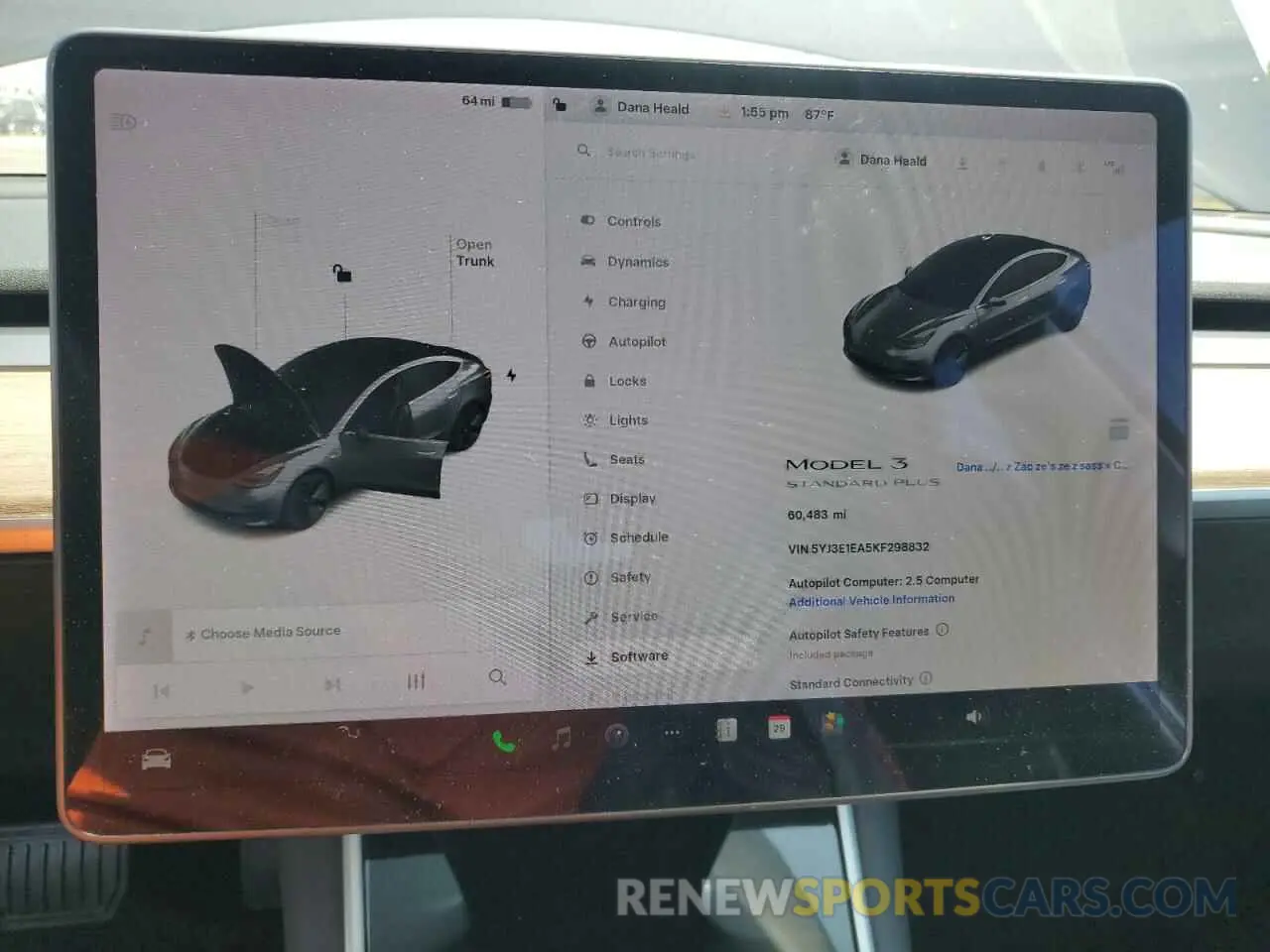 9 Фотография поврежденного автомобиля 5YJ3E1EA5KF298832 TESLA MODEL 3 2019