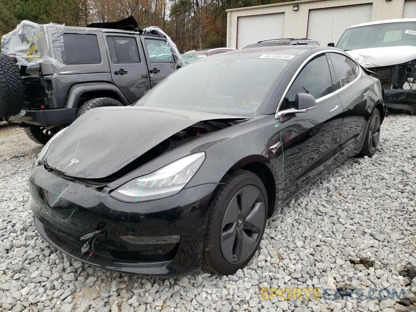 2 Photograph of a damaged car 5YJ3E1EA5KF313426 TESLA MODEL 3 2019