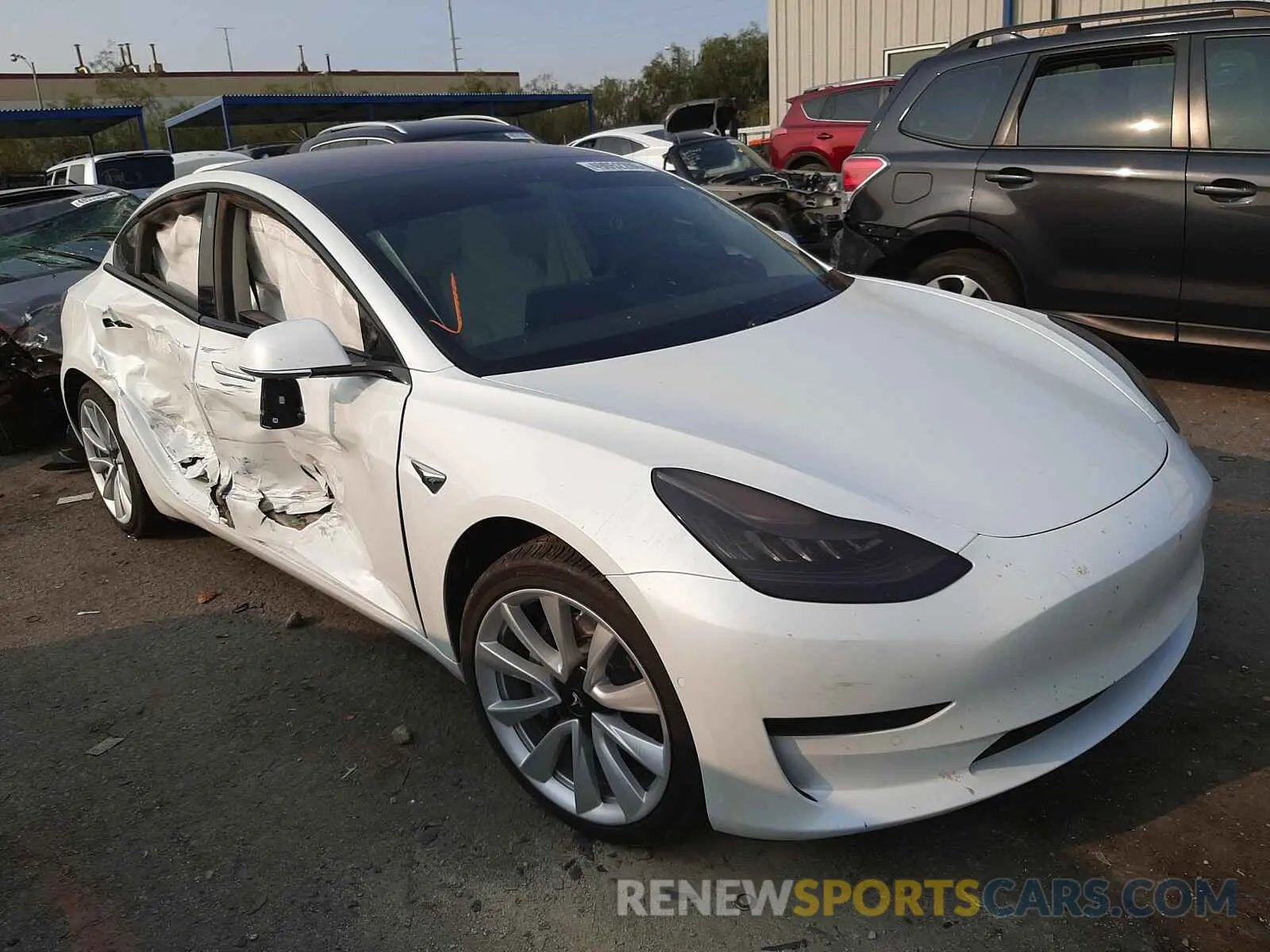 1 Photograph of a damaged car 5YJ3E1EA5KF315127 TESLA MODEL 3 2019