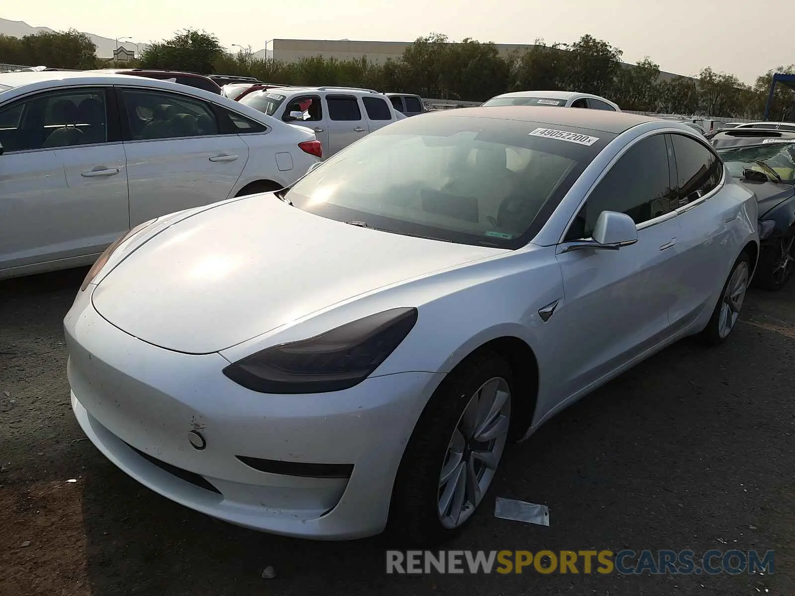 2 Photograph of a damaged car 5YJ3E1EA5KF315127 TESLA MODEL 3 2019