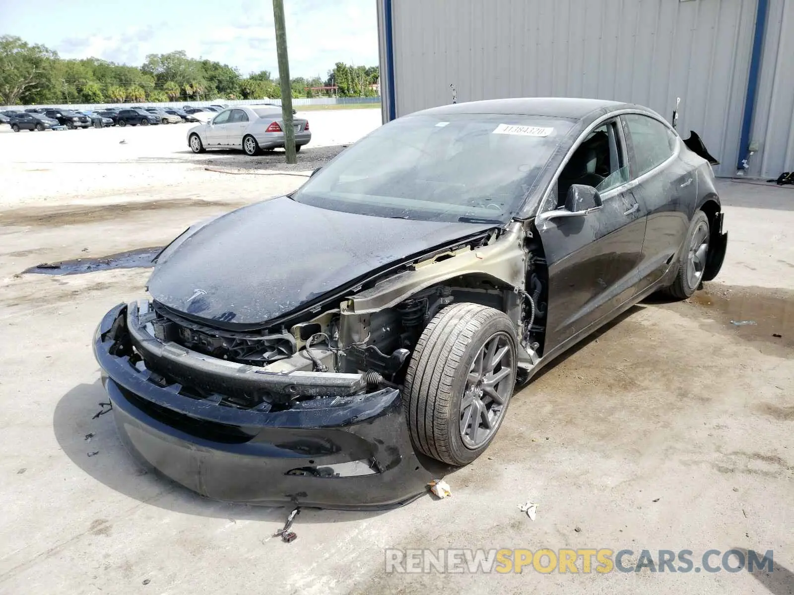 2 Photograph of a damaged car 5YJ3E1EA5KF410528 TESLA MODEL 3 2019