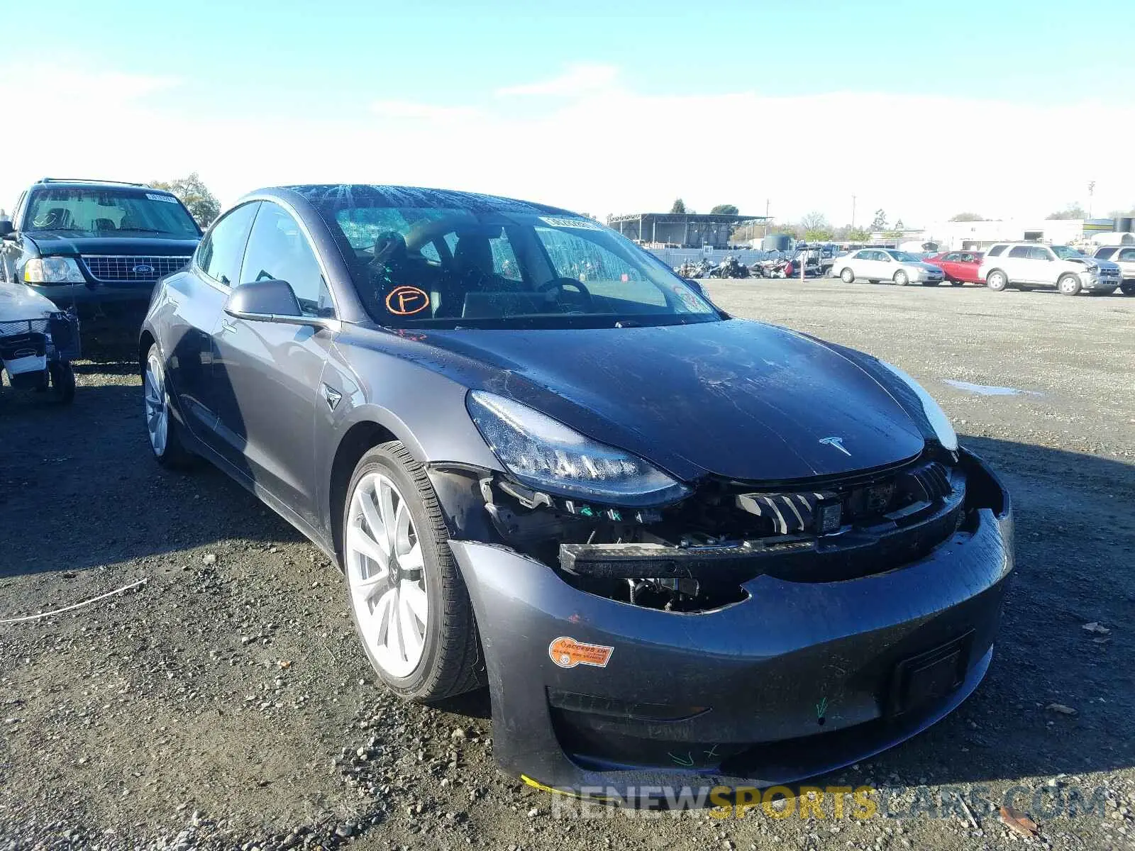 1 Photograph of a damaged car 5YJ3E1EA5KF417186 TESLA MODEL 3 2019