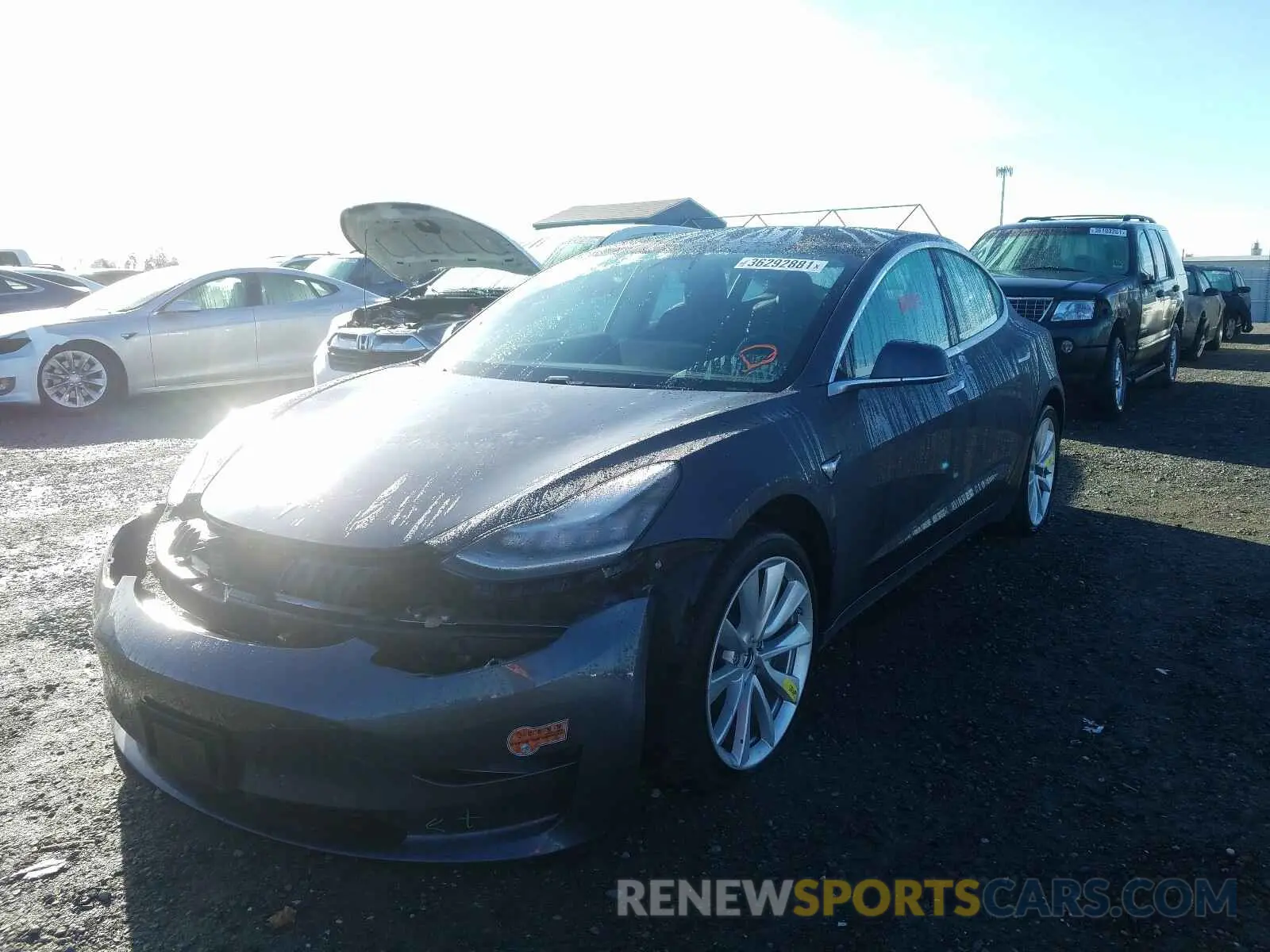 2 Photograph of a damaged car 5YJ3E1EA5KF417186 TESLA MODEL 3 2019
