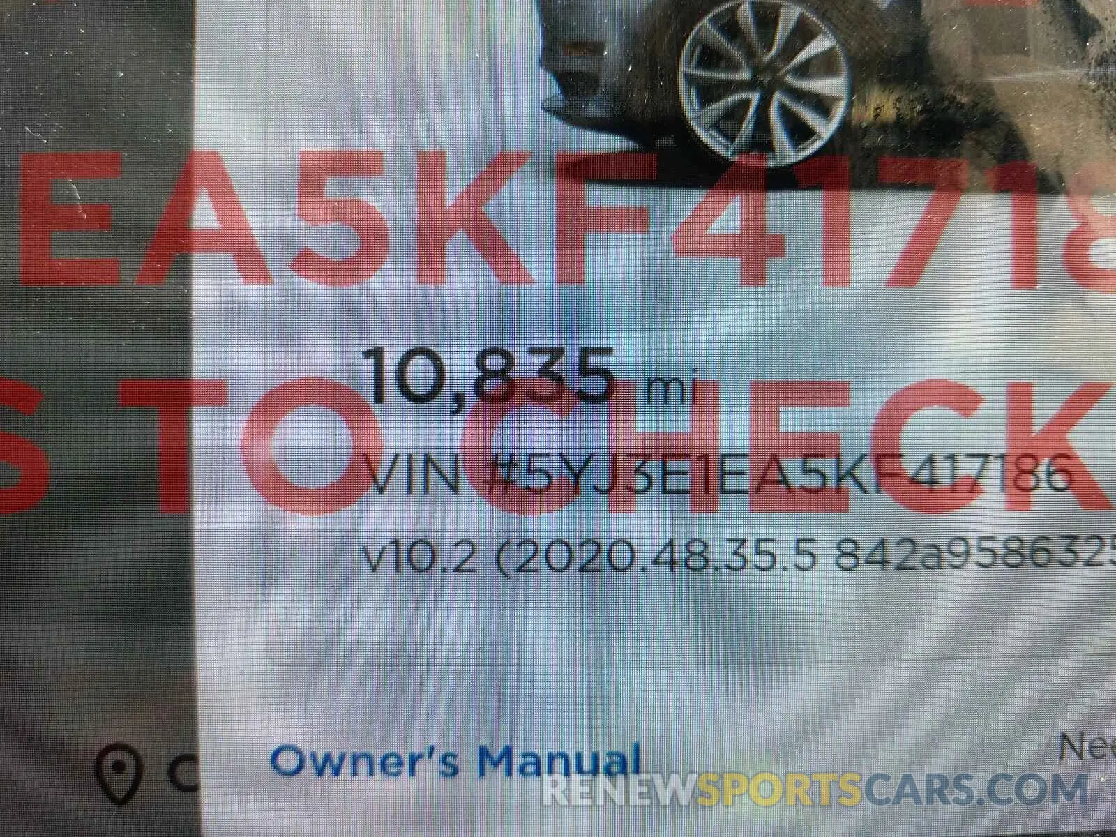 8 Photograph of a damaged car 5YJ3E1EA5KF417186 TESLA MODEL 3 2019