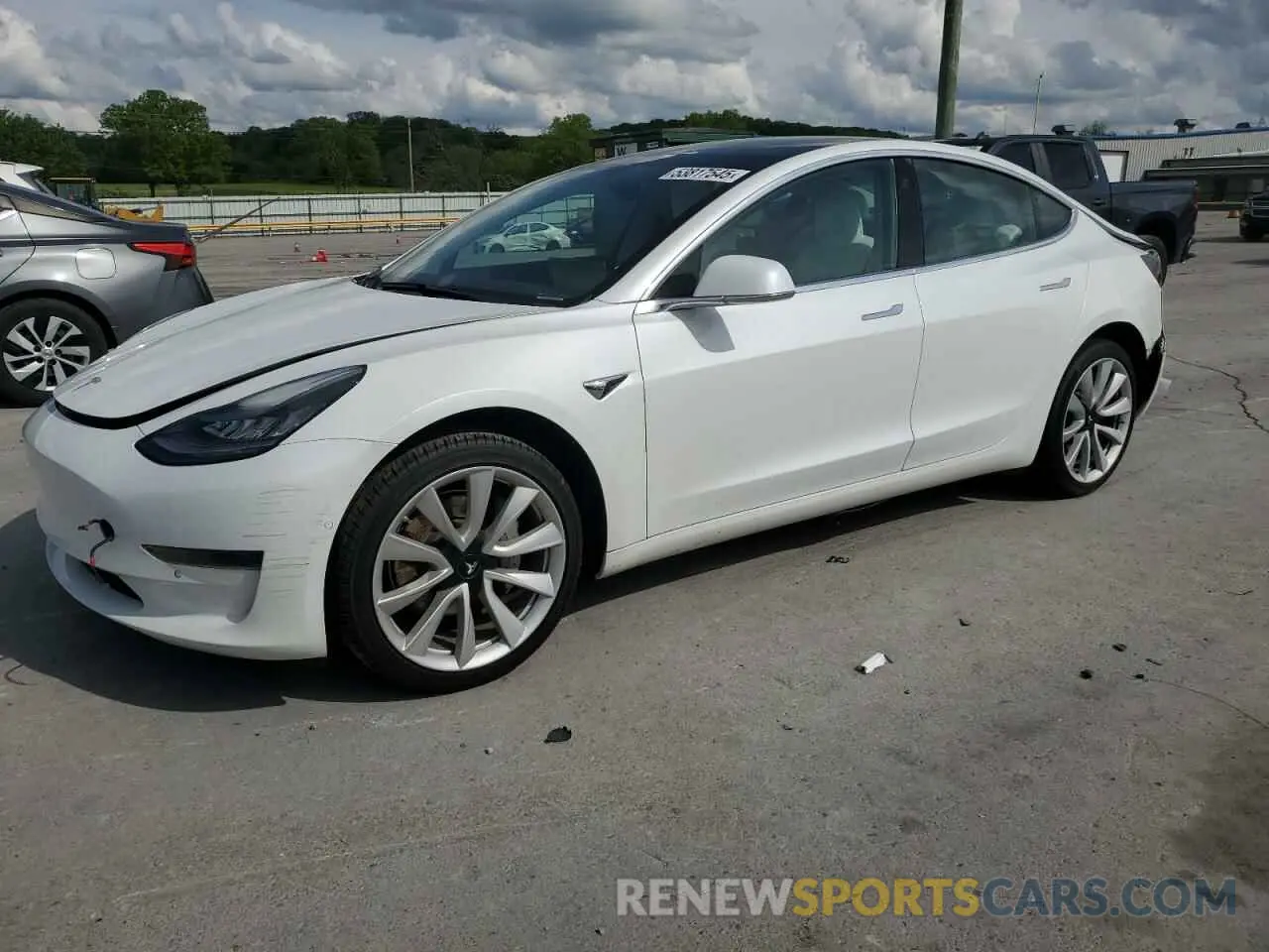 1 Photograph of a damaged car 5YJ3E1EA5KF480188 TESLA MODEL 3 2019