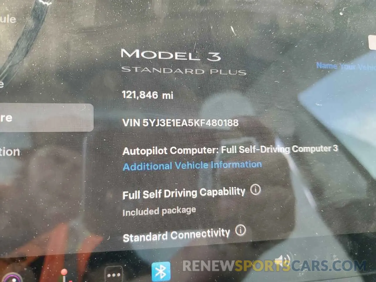9 Photograph of a damaged car 5YJ3E1EA5KF480188 TESLA MODEL 3 2019