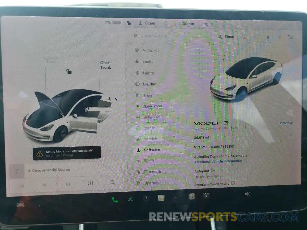 9 Photograph of a damaged car 5YJ3E1EA5KF485116 TESLA MODEL 3 2019