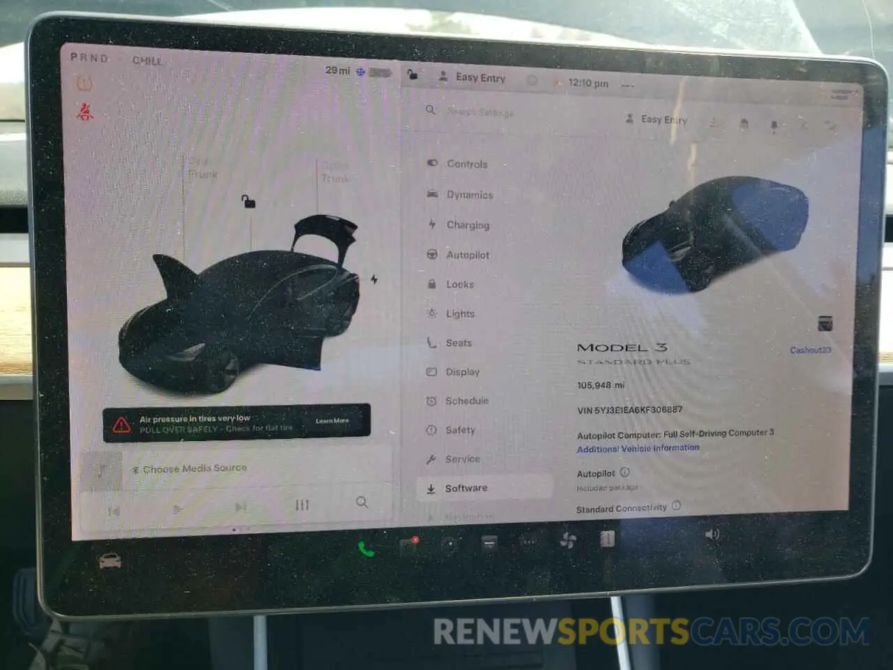 9 Photograph of a damaged car 5YJ3E1EA6KF306887 TESLA MODEL 3 2019