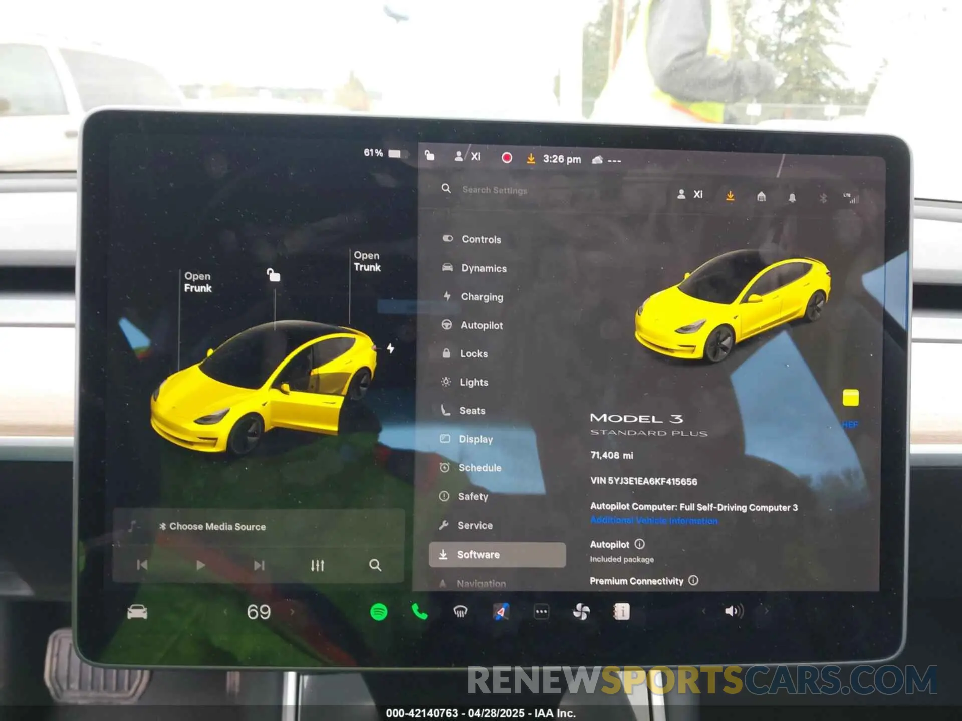 7 Фотография поврежденного автомобиля 5YJ3E1EA6KF415656 TESLA MODEL 3 2019