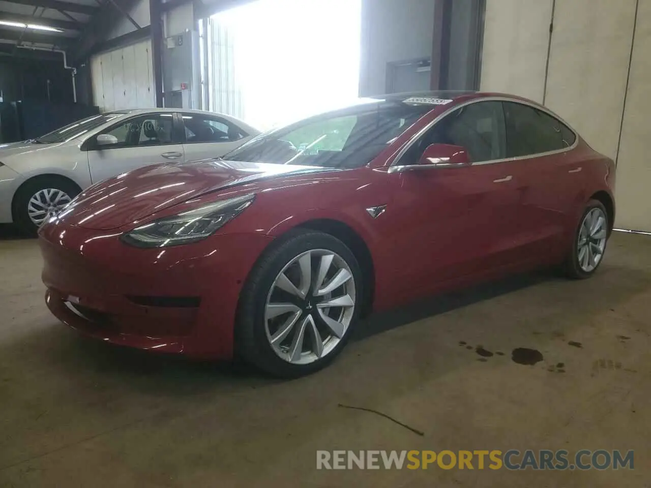 1 Photograph of a damaged car 5YJ3E1EA6KF447023 TESLA MODEL 3 2019