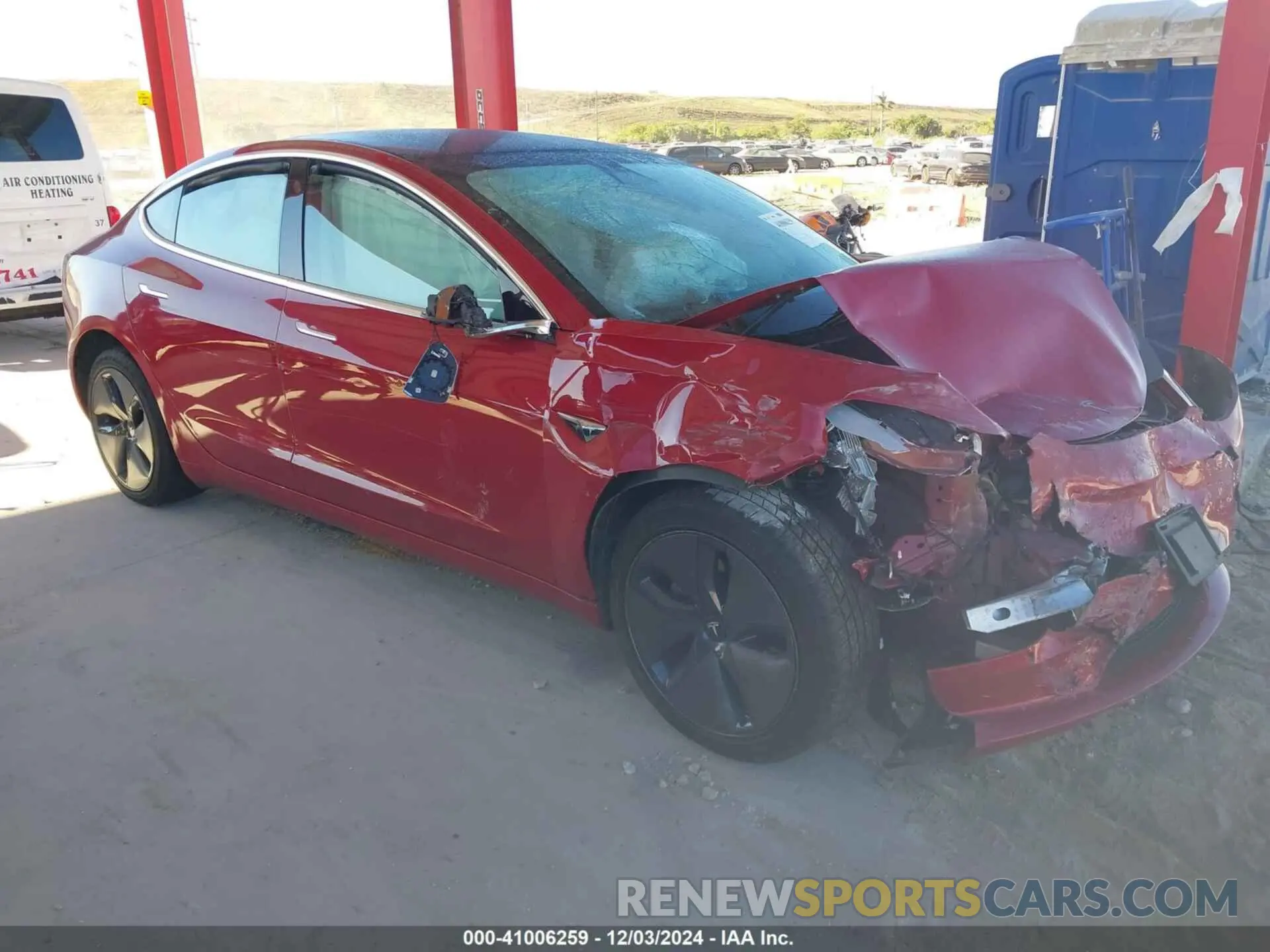 1 Photograph of a damaged car 5YJ3E1EA7KF312441 TESLA MODEL 3 2019