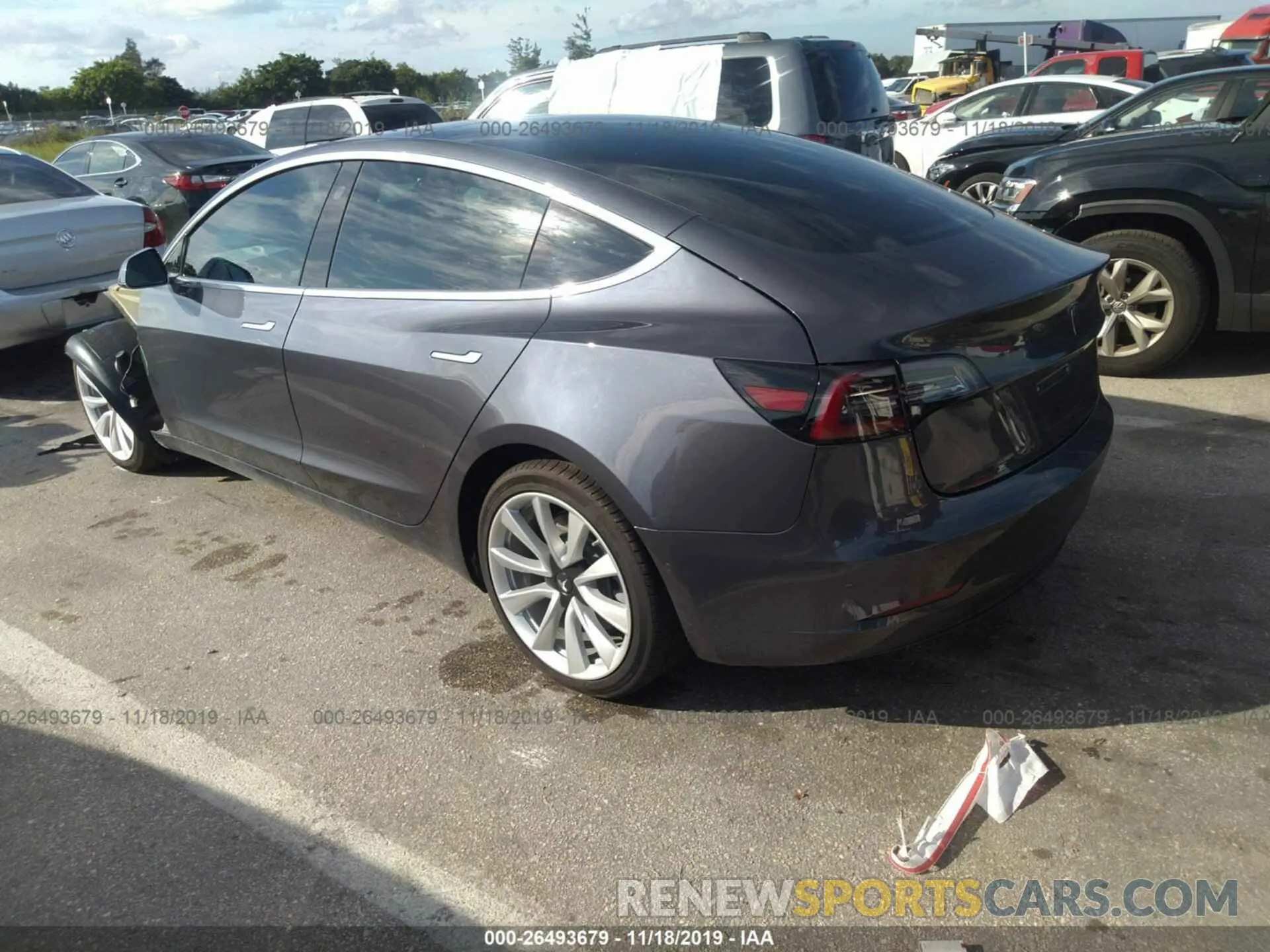 3 Photograph of a damaged car 5YJ3E1EA7KF312732 TESLA MODEL 3 2019
