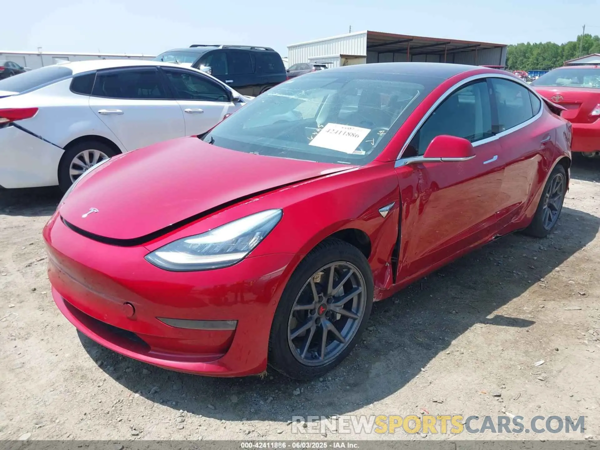 2 Photograph of a damaged car 5YJ3E1EA7KF317235 TESLA MODEL 3 2019