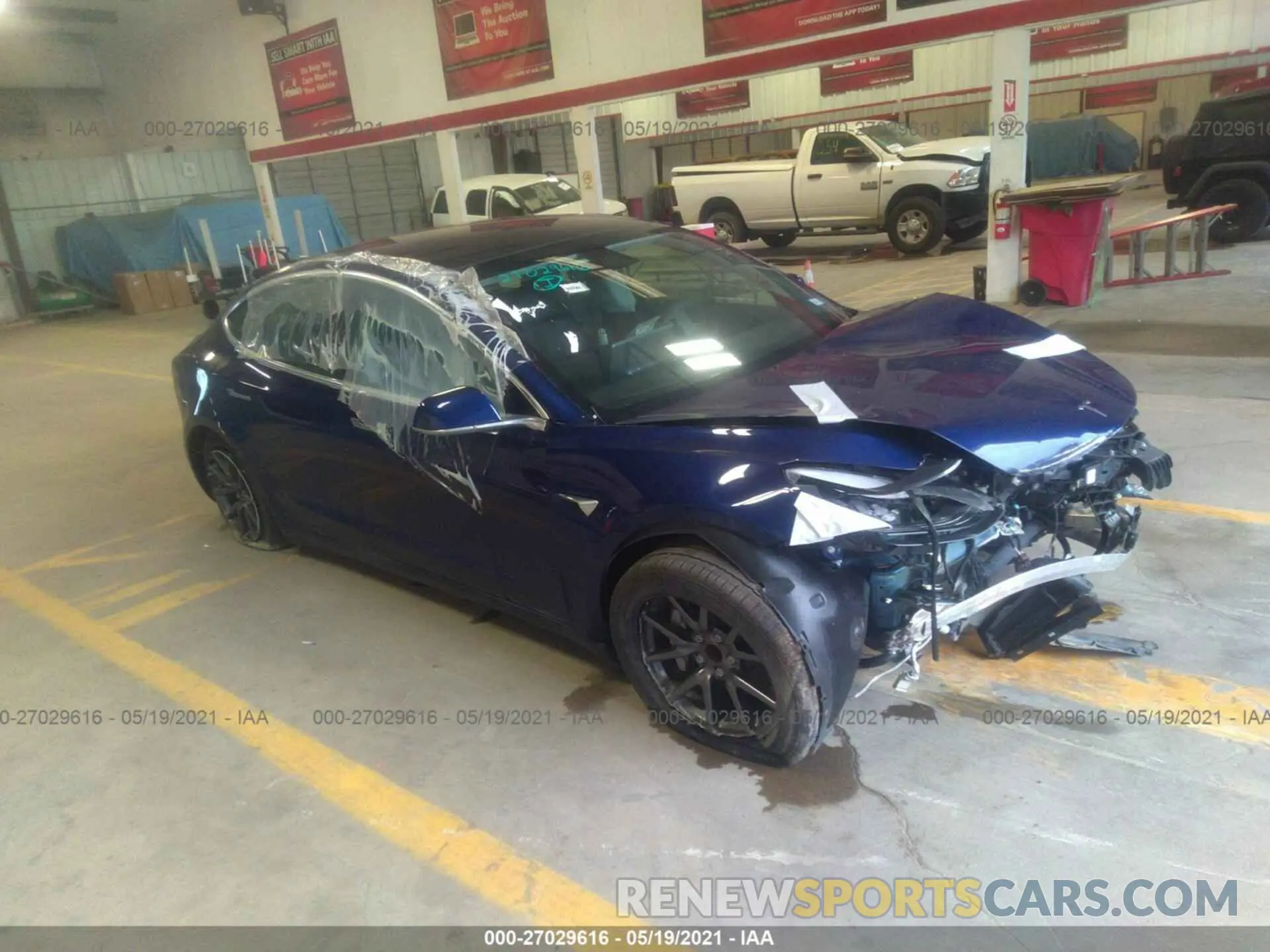 1 Photograph of a damaged car 5YJ3E1EA7KF326081 TESLA MODEL 3 2019