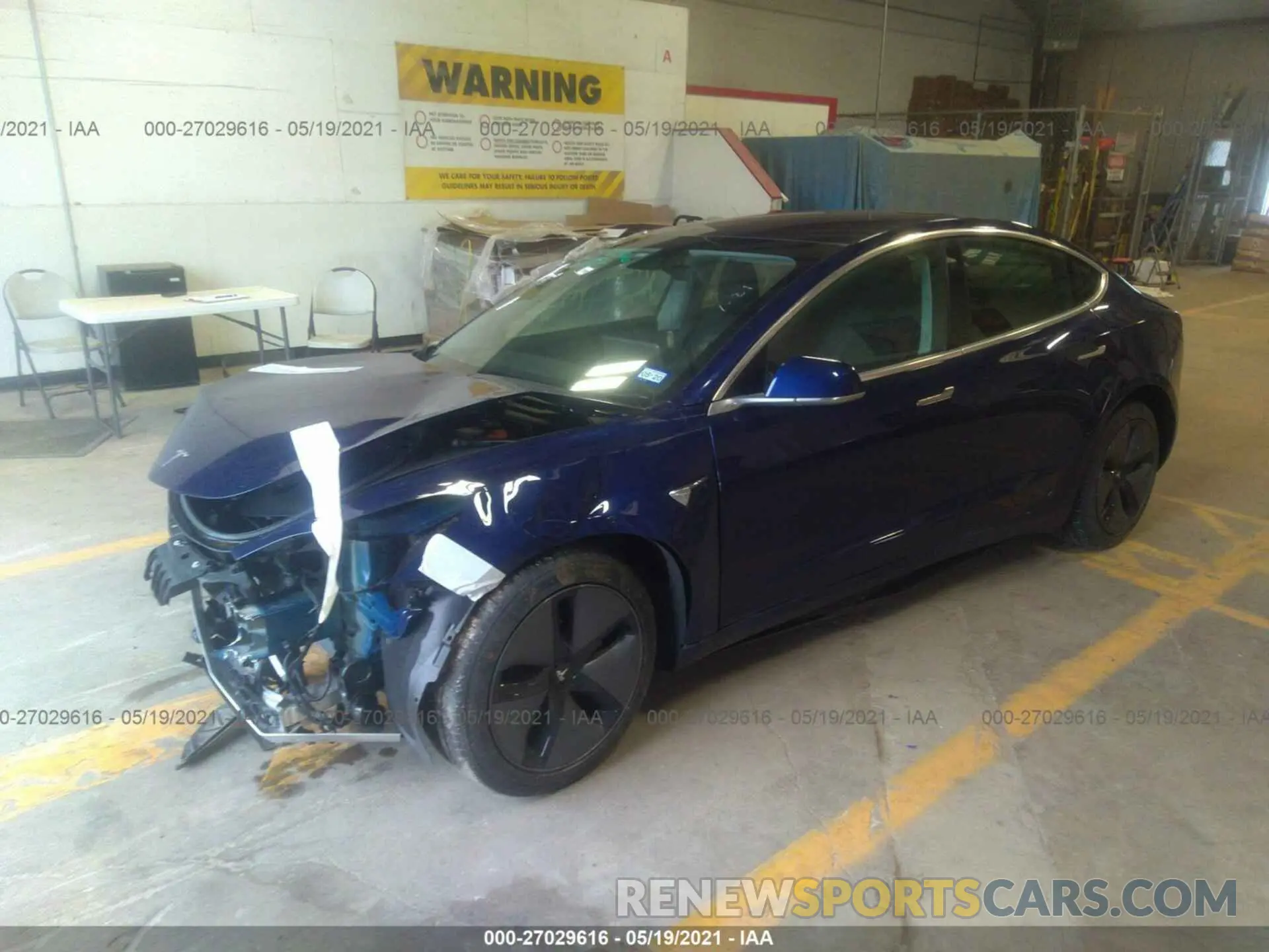 2 Photograph of a damaged car 5YJ3E1EA7KF326081 TESLA MODEL 3 2019