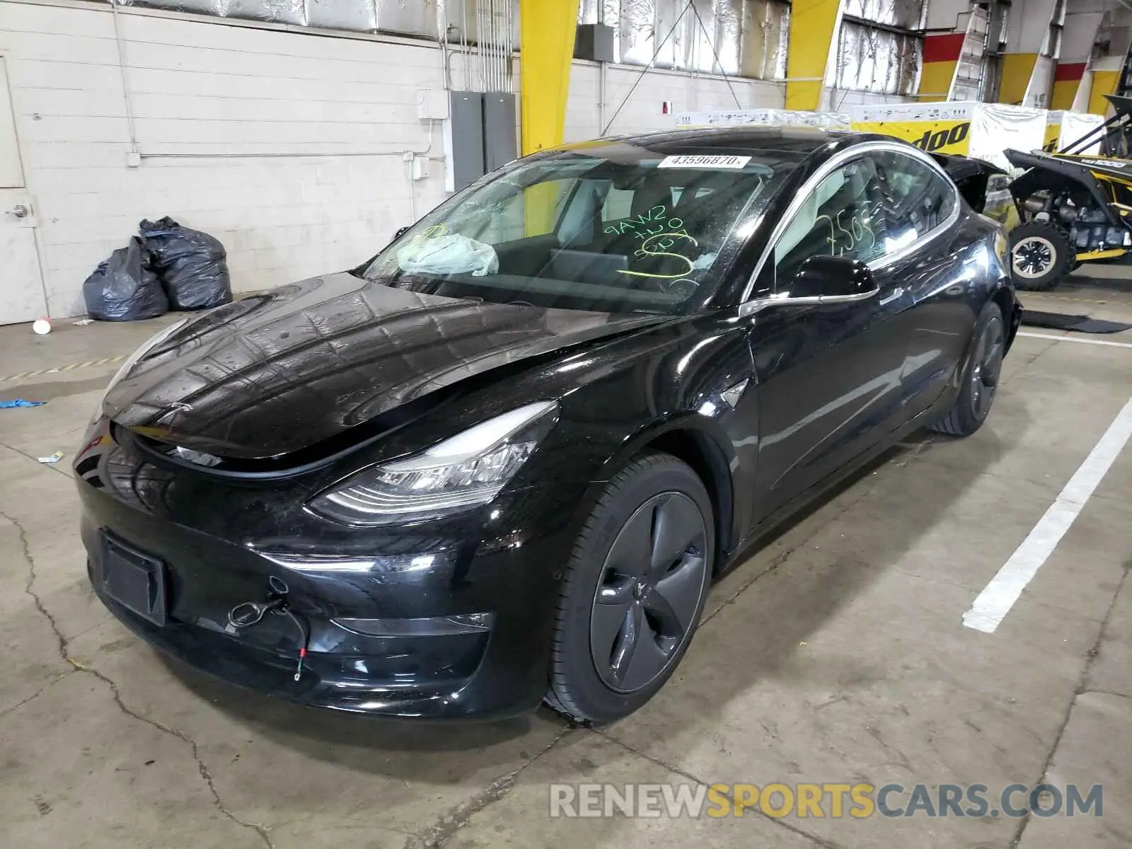 2 Photograph of a damaged car 5YJ3E1EA7KF394722 TESLA MODEL 3 2019