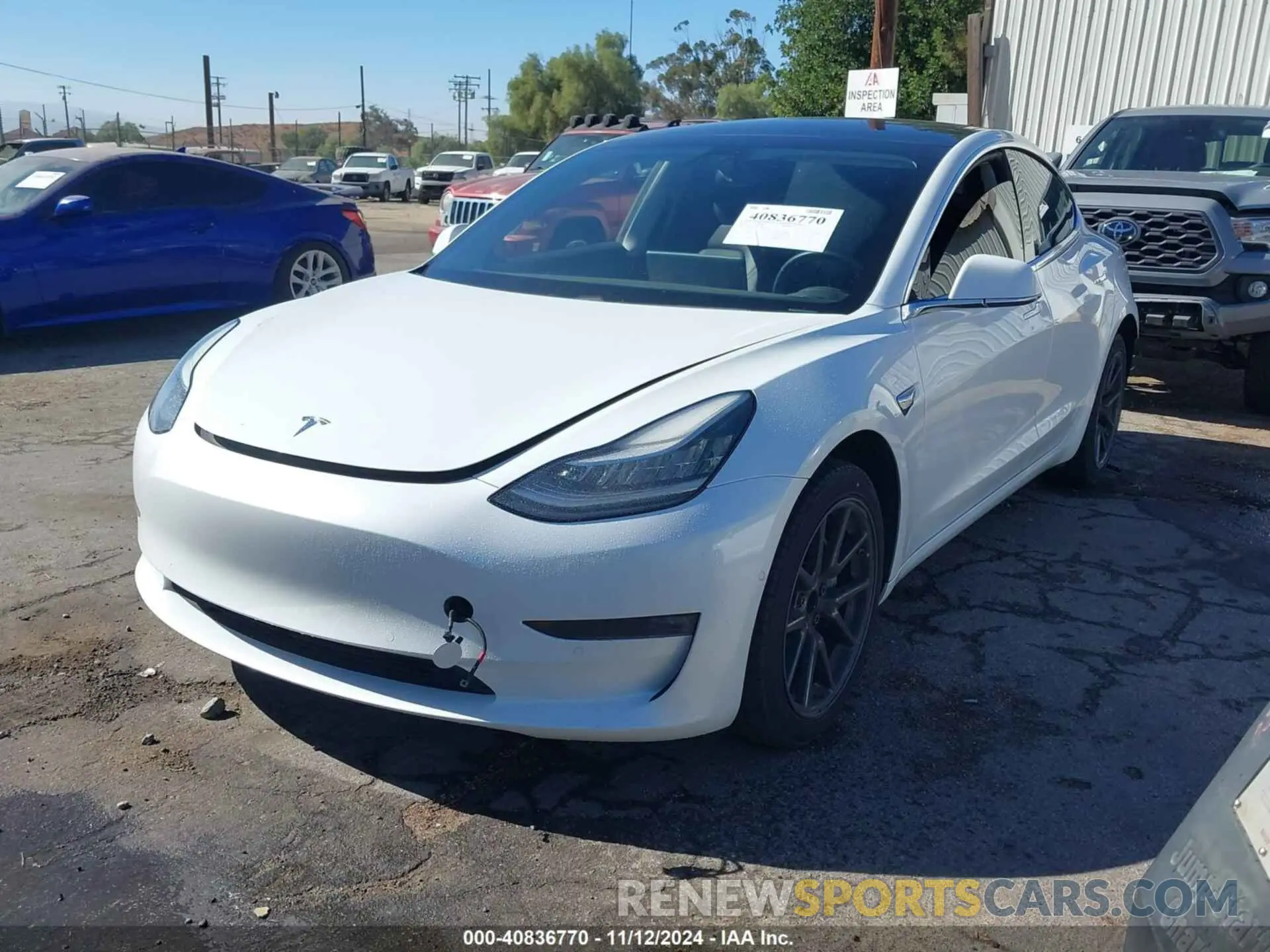2 Photograph of a damaged car 5YJ3E1EA7KF401541 TESLA MODEL 3 2019