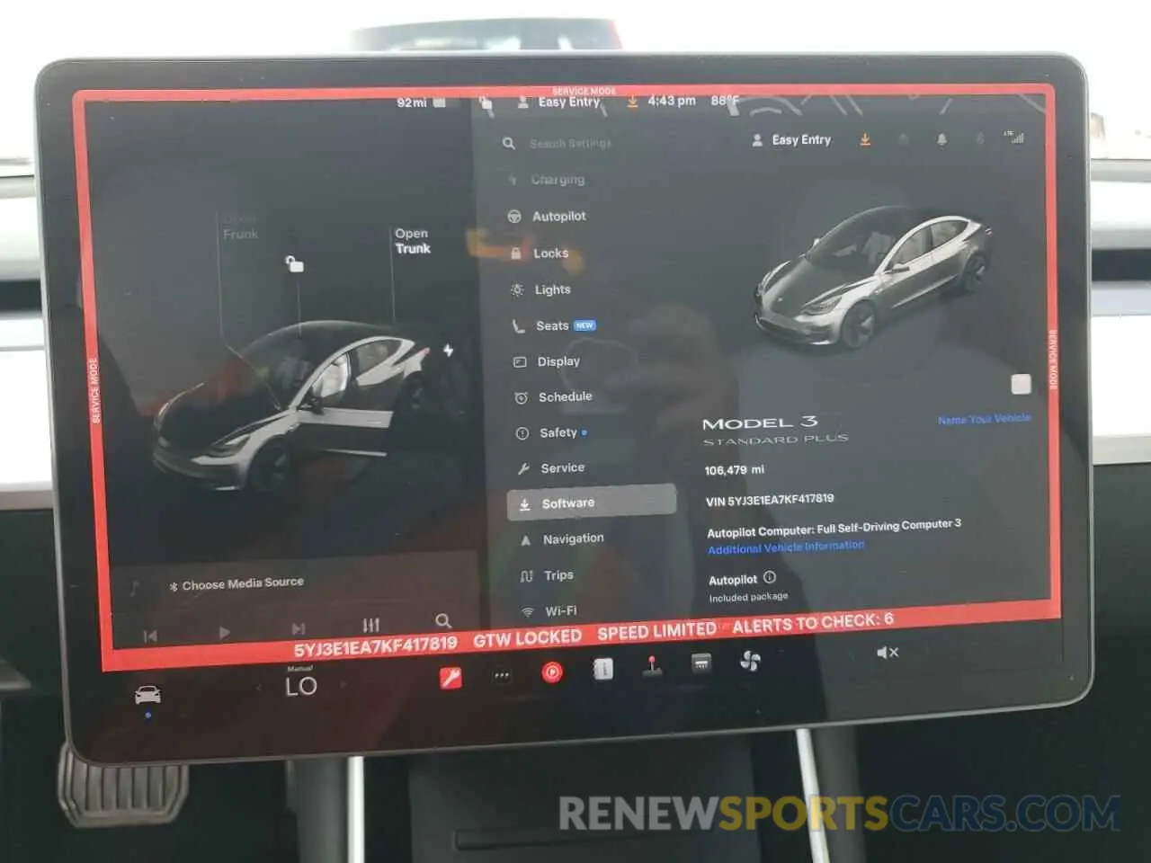 9 Фотография поврежденного автомобиля 5YJ3E1EA7KF417819 TESLA MODEL 3 2019
