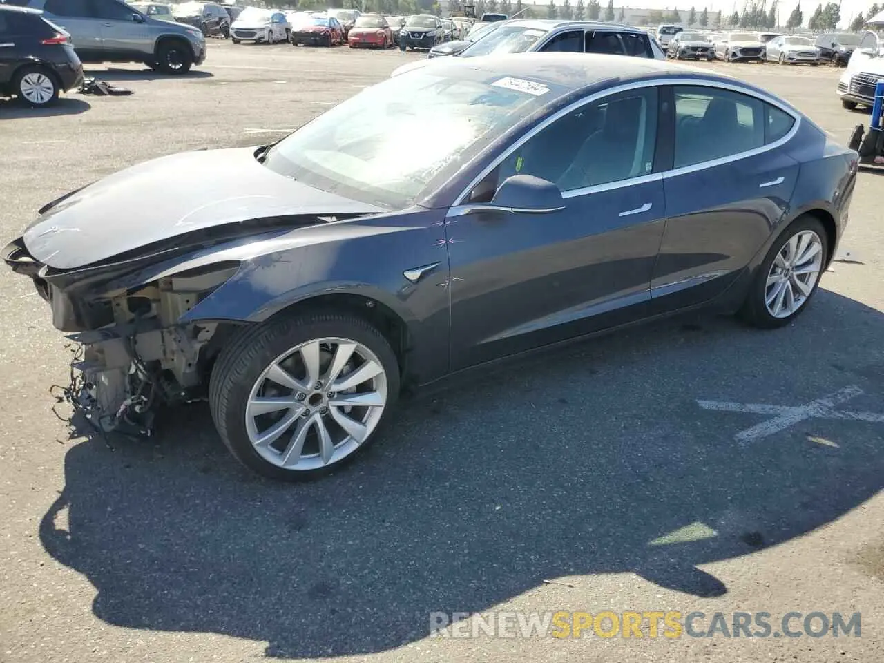 1 Photograph of a damaged car 5YJ3E1EA7KF425435 TESLA MODEL 3 2019