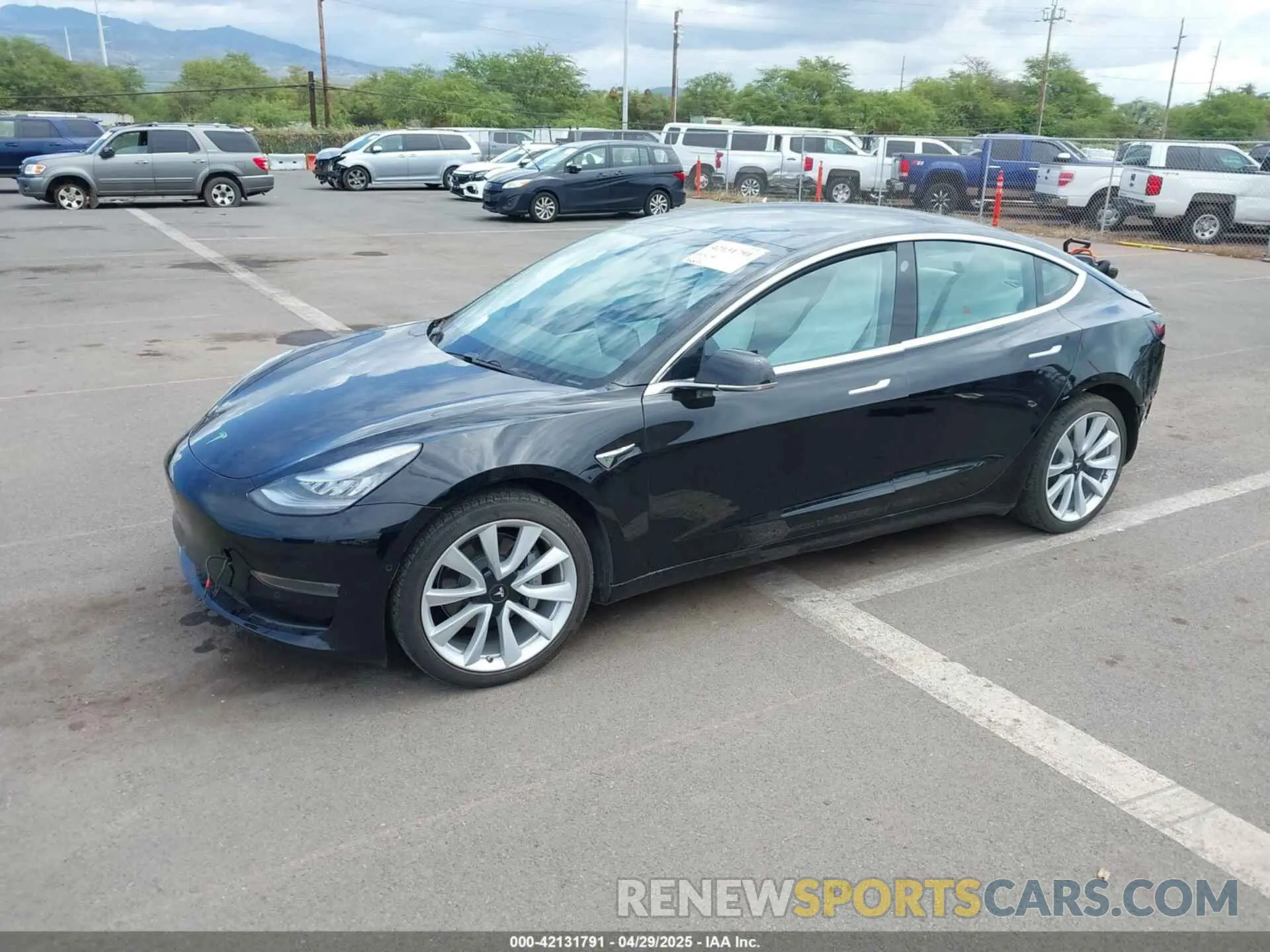 2 Photograph of a damaged car 5YJ3E1EA7KF445166 TESLA MODEL 3 2019