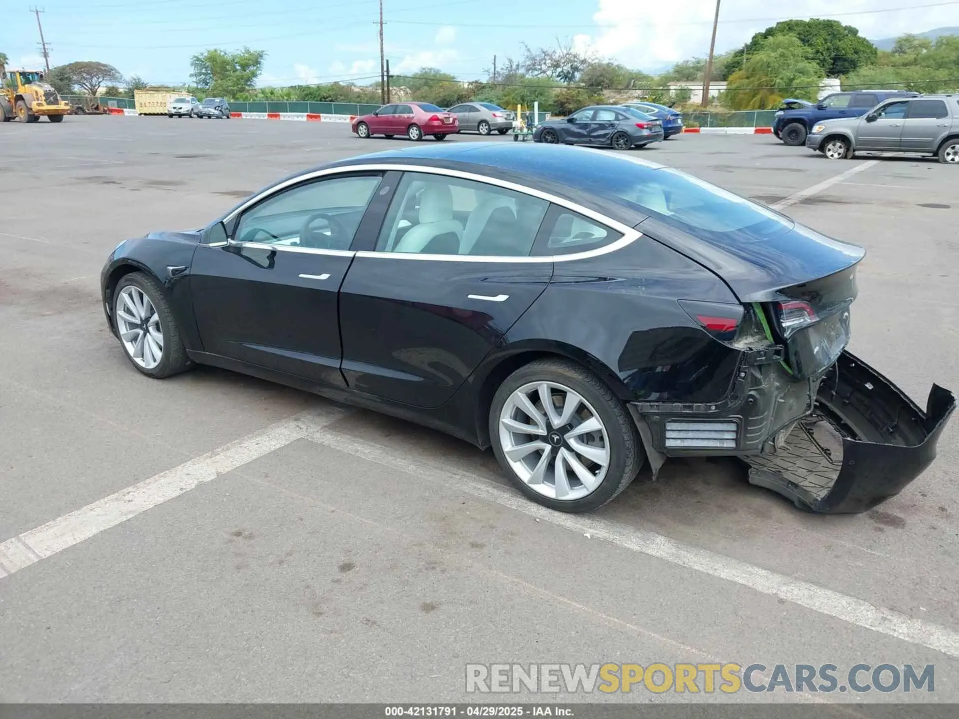 3 Photograph of a damaged car 5YJ3E1EA7KF445166 TESLA MODEL 3 2019