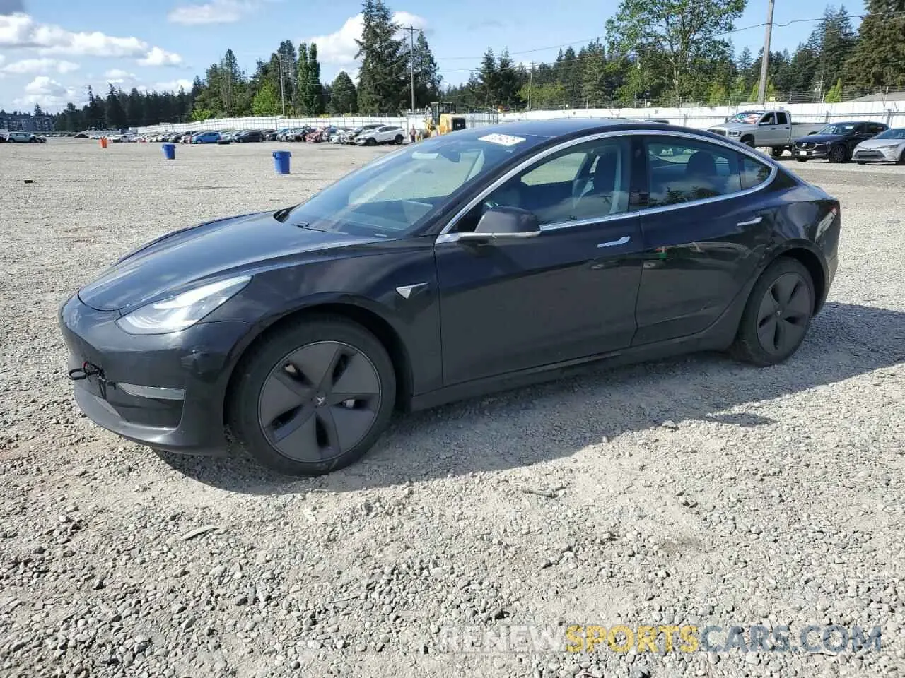 1 Photograph of a damaged car 5YJ3E1EA7KF485487 TESLA MODEL 3 2019