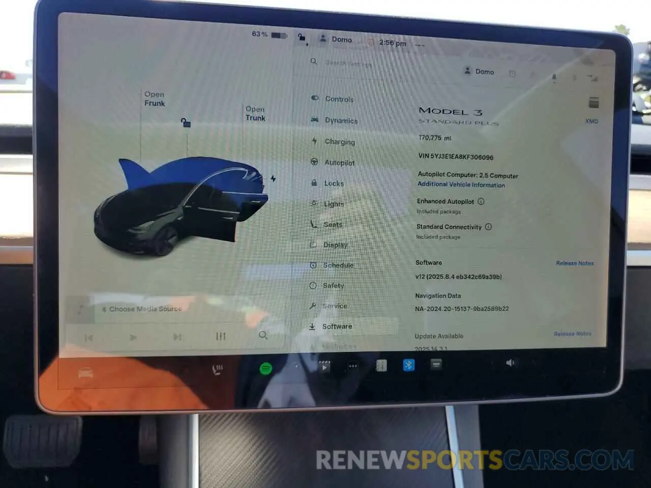 9 Фотография поврежденного автомобиля 5YJ3E1EA8KF306096 TESLA MODEL 3 2019